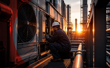 Industrial HVAC chiller plant